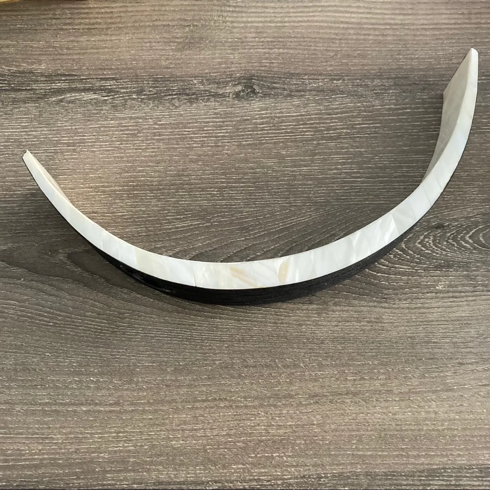 Like 🆕 half moon capiz shell inlay wine bottle stand
